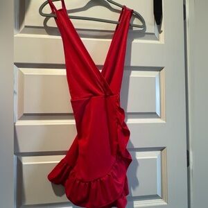 Red Women's romper Skort